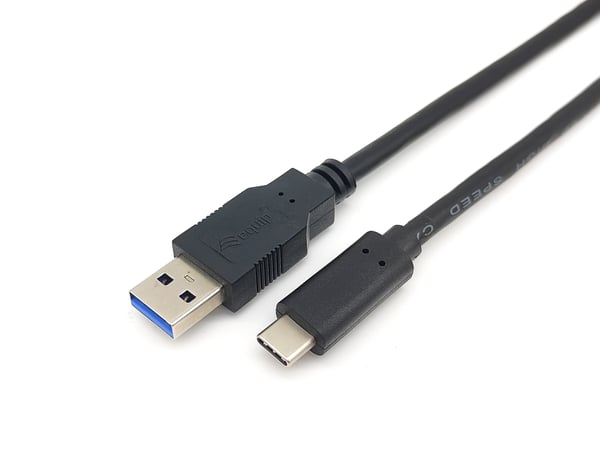 Equip 128344 USB-kablar USB 3.2 Gen 1 (3.1 Gen 1) 2 m USB A USB C 5 Gbit/s Svart