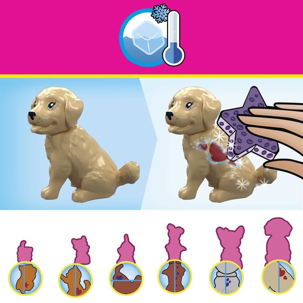 MEGA Barbie Color Reveal Train 'n Wash Pets