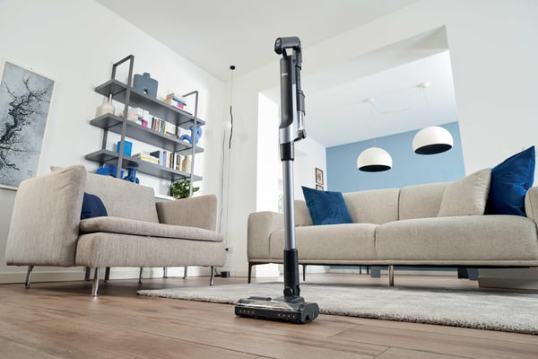 Hoover HF210HP 011 Stick vakuum Batteri Dry EPA Poseløs 1 L 165 W Grå, Kvarts metallisk