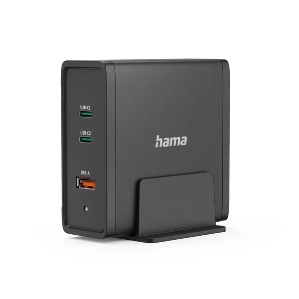 Hama 00200019 oplader til mobil enhed Universel Sort Vekselstrøm Hurtig opladning Indendørs