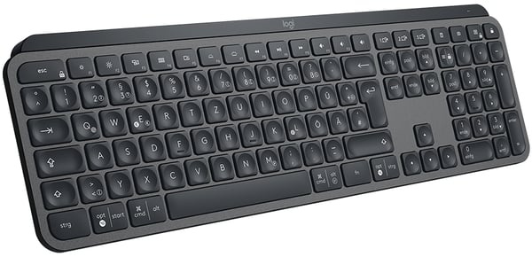 Logitech MX Keys tangentbord Universal Trådlös RF + Bluetooth QWERTZ tyska grafit