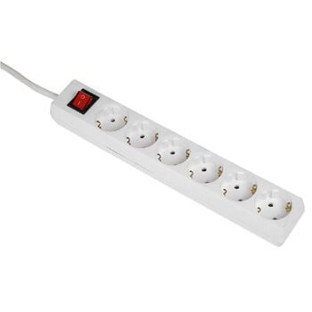 Hama 00030533 overspændingsbeskytter Hvid 6 AC stikkontakt(er) 230 V 3 m