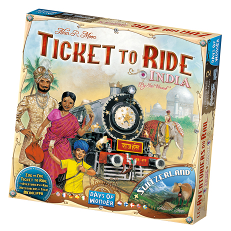 Asmodee Ticket to Ride India Lautapeli Laattojenasettelupeli