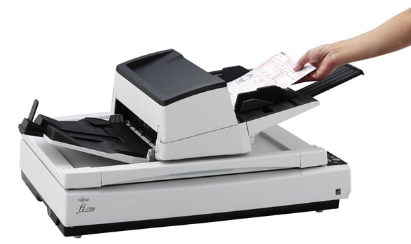 Ricoh fi-7700 Flatbädds- och ADF-scanner 600 x 600 DPI A3 Svart, Vit