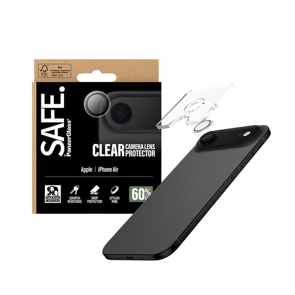 PanzerGlass SAFE. by ® Kameralinsebeskytter Transparent iPhone Air