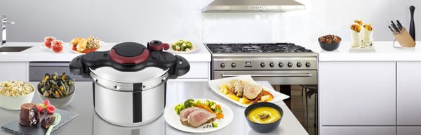 Tefal P4620768 trykkoger til komfurtop 6 L Sort, Rustfrit stål
