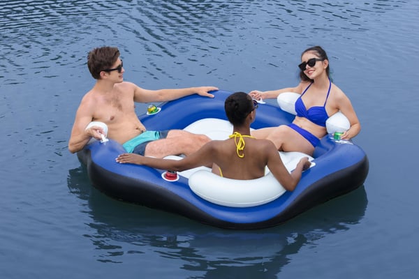 Bestway 43111 pool- och badmadrass Blå, Vit Mönstrad Vinyl Flytande ö
