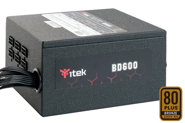 itek BD600 enhed til strømforsyning 600 W 24-pin ATX ATX Sort