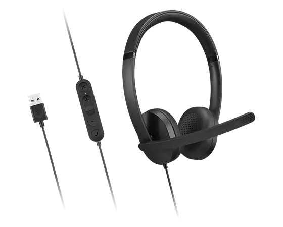 Lenovo 4XD1P83425 kuulokkeet ja kuulokemikrofoni Langallinen Pääpanta Puhelut/Musiikki USB A-tyyppi Musta