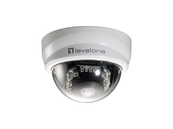 LevelOne FCS-3101 overvågningskamera Kuppel IP-sikkerhedskamera Indendørs & udendørs 1920 x 1080 pixel Loft/skrivebord