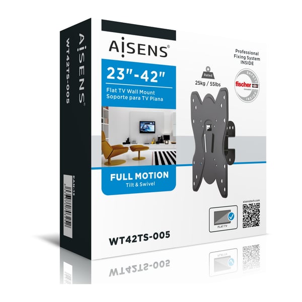 AISENS WT42TS-005 TV-kiinnike 106,7 cm (42") Musta