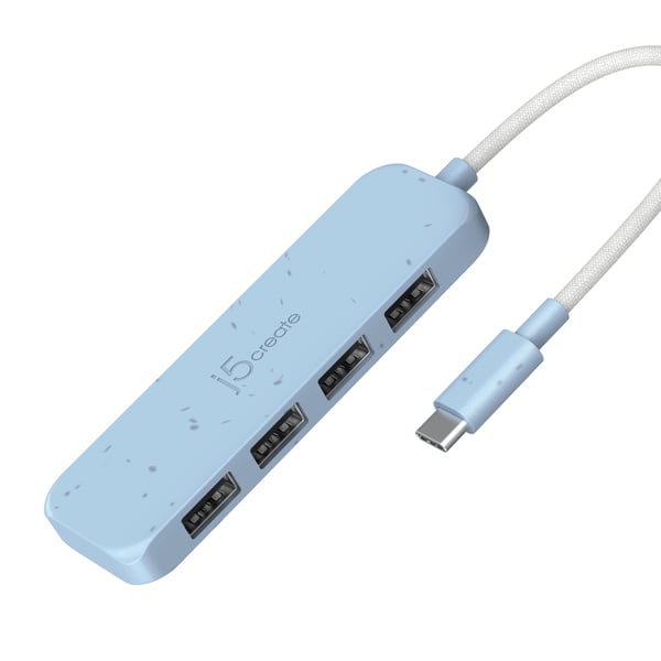 j5create Miljövänlig USB-C till 4-portars typ-A Gen 2-hubb