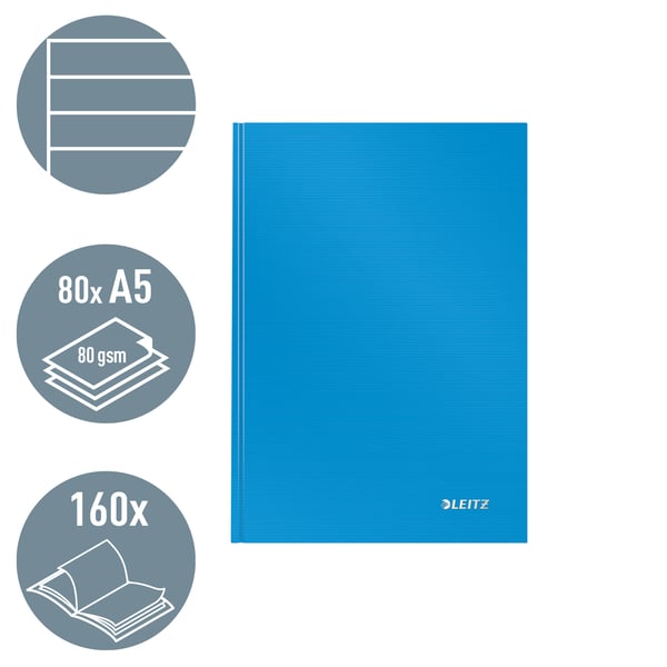 Leitz Solid notesbog A5 linjeret med hardcover