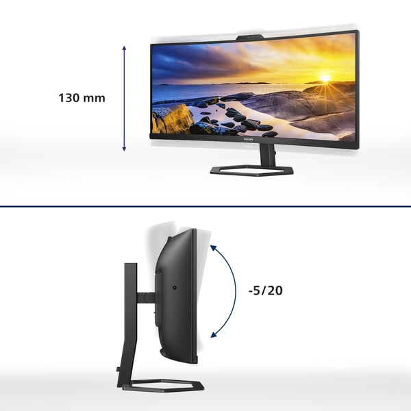 Philips 5000 series 34E1C5600AM/01 computerskærm 86,4 cm (34") 3440 x 1440 pixel Wide Quad HD LCD Sort