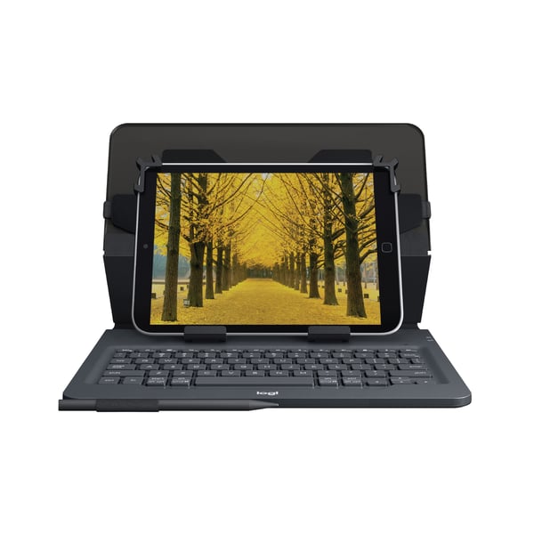 Logitech Universal Folio QWERTY Englanti (UK) Bluetooth Musta