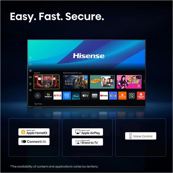 Hisense 55E7S PRO 139,7 cm (55") 4K Ultra HD Smart-TV Wi-Fi Svart