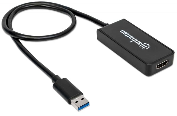Manhattan 152259 USB-grafikadapter Svart
