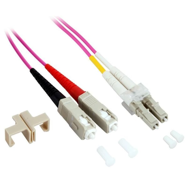 Techly SC-LC M-M 15m InfiniBand och fiberoptisk kabel Fuchsia