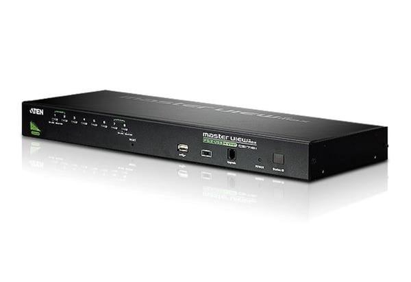 ATEN 8-portars PS/2-USB VGA KVM-switch med kedjekopplingsport och stöd för USB-kringutrustning