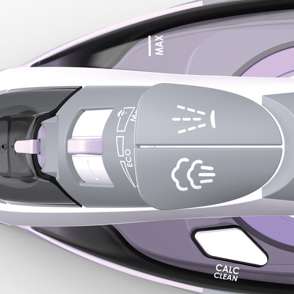 Imetec Intellifast Torr & Ångstrykjärn Keramisk stryksula 2400 W Grå, Lila