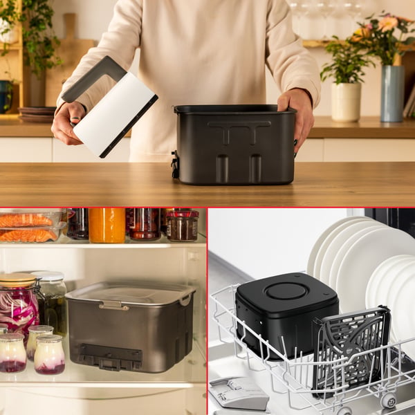 Tefal Easy Fry Silence EY8421E0 fritös Single 7 l Fristående 1800 W Varmluftsfritös Vit