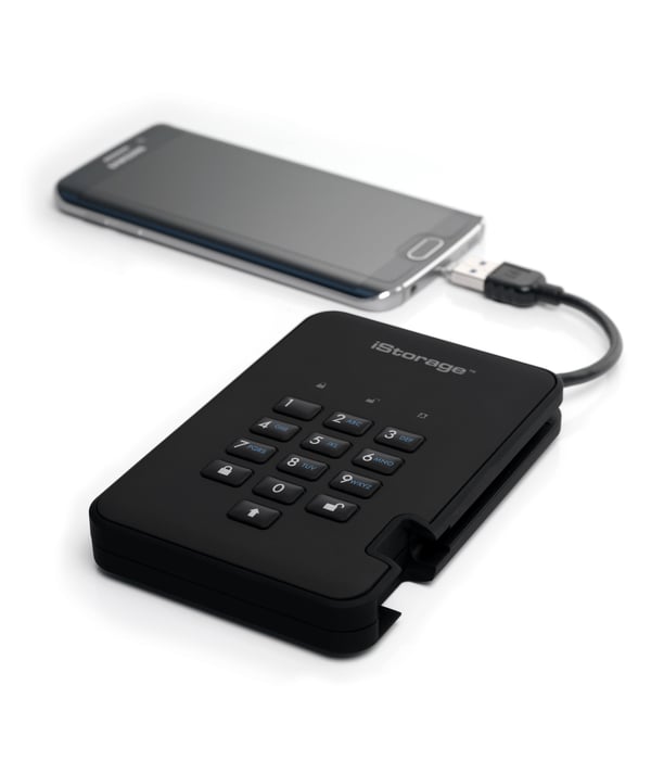 iStorage diskAshur 2 512 GB USB A-tyyppi 3.2 Gen 1 (3.1 Gen 1) Musta