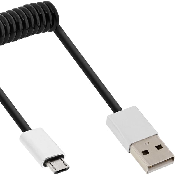 InLine 31730R USB-kabel USB 2.0 3 m Micro-USB B USB A 0,48 Gbit/sek. Sort