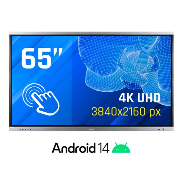 iggual Orchid 65" Interaktivt fladpanel 165,1 cm (65") LED Wi-Fi 400 cd/m² 4K Ultra HD Sort Berøringsskærm Indbygget processer Android