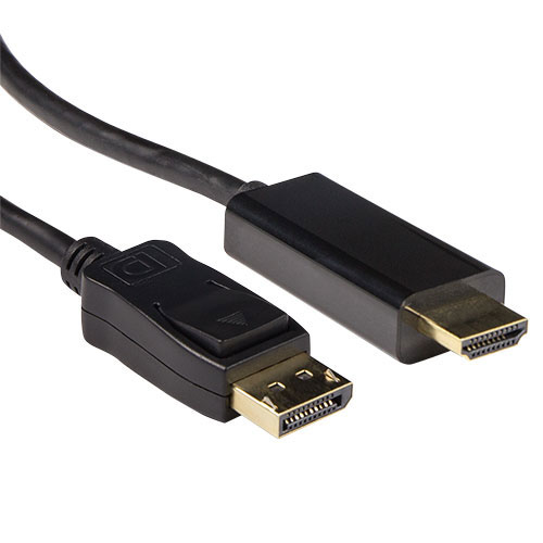 ACT AK3991 videokabel adapter 3 m DisplayPort HDMI Sort