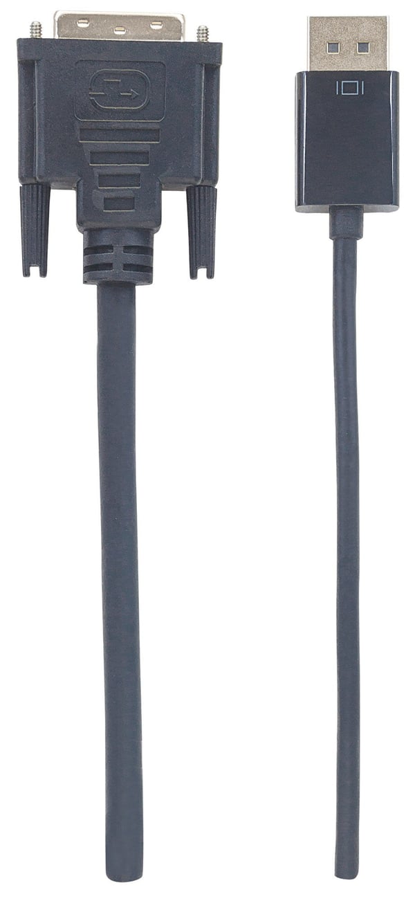 Manhattan 152136 videokabel adapter 3 m DisplayPort DVI-D Sort
