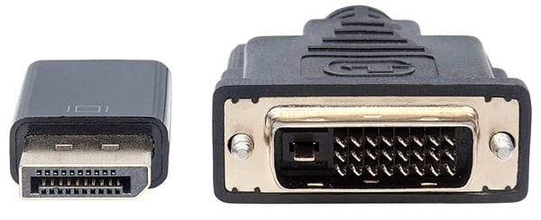 Manhattan 152136 videokabel adapter 3 m DisplayPort DVI-D Sort