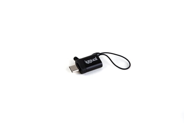 iggual IGG318409 kabel kønsskifter USB C USB-A 3.1 Sort