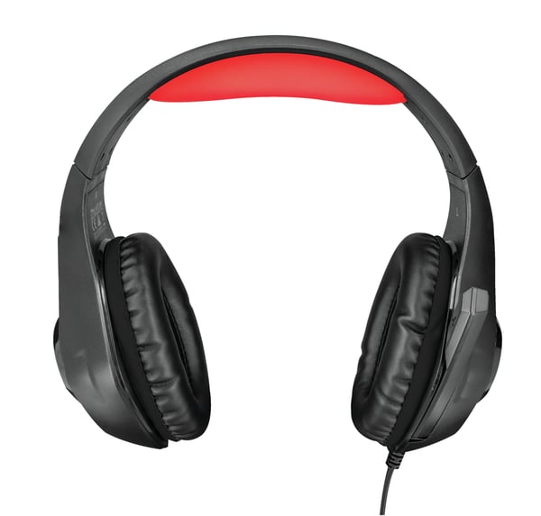 Trust GXT 313 Headset Kabel Huvudband Spela Svart, Röd