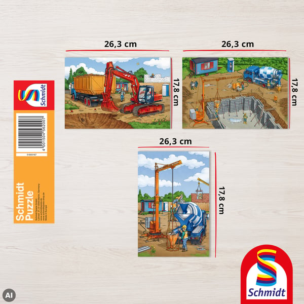Schmidt® Spiele 56200 pussel 24 styck Byggnader