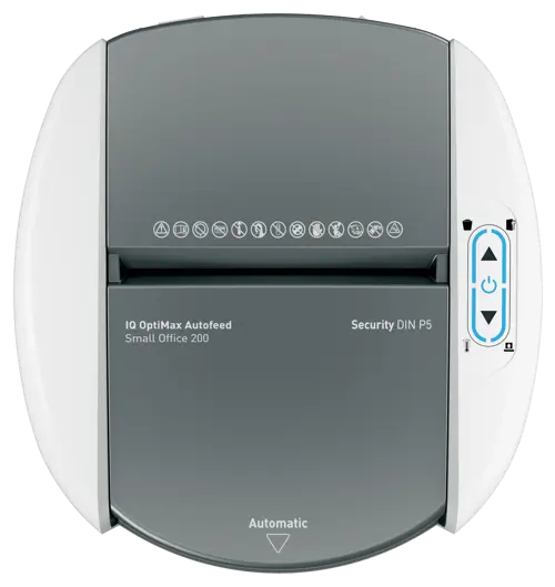 Leitz IQ OptiMax Small Office 200 automaattinen paperisilppuri, P4