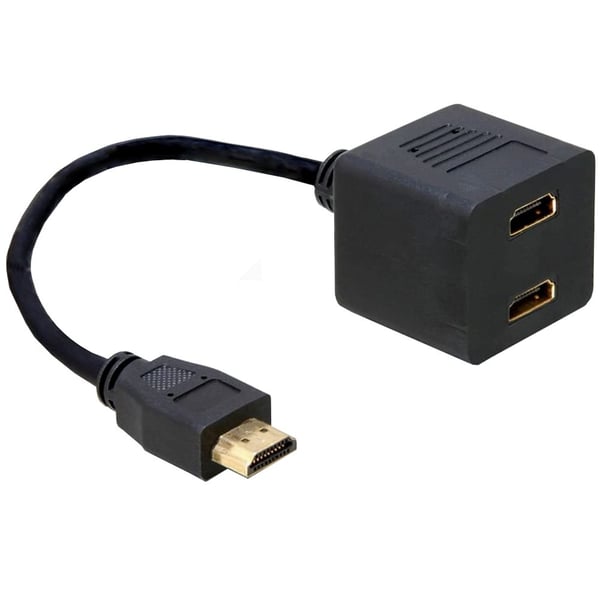 Techly 0.3m HDMI - 2x HDMI M/F HDMI-kaapeli 0,3 m HDMI-tyyppi A (vakio) 2 x HDMI Type A (Standard) Musta