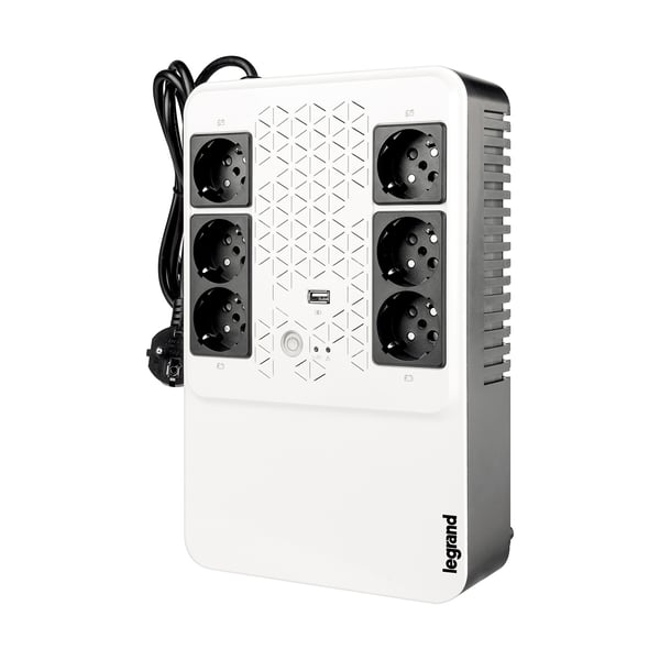 Legrand Keor ASI MULTIPLUG 800 FR UPS-enhed Interaktivt indgangsstik 0,8 kVA 480 W 6 AC stikkontakt(er)