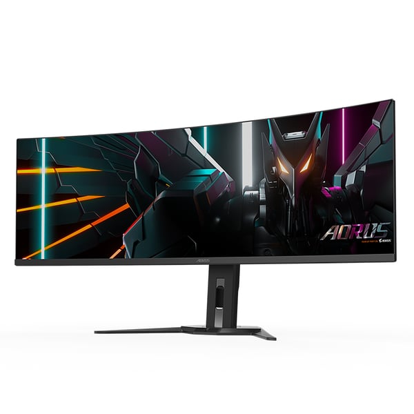 GIGABYTE AORUS CO49DQ platta pc-skärmar 124,5 cm (49") 5120 x 1440 pixlar Dual QHD OLED Svart