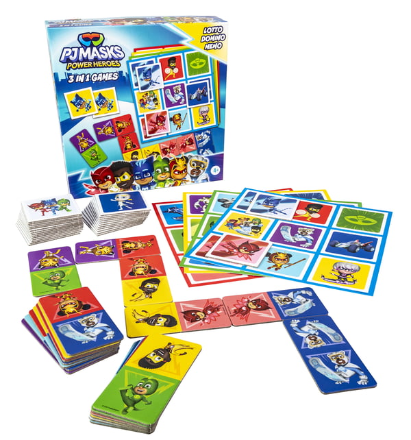Tactic Peppa Pig PJ Masks 3 in 1 Lotto, Domino, Memo