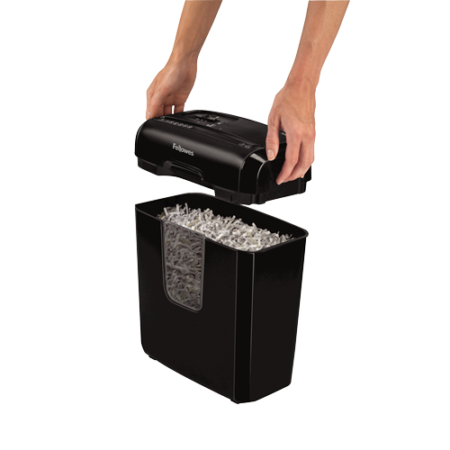 Fellowes Powershred 6C dokumentförstörare Tvärsgående skärning 22 cm Svart