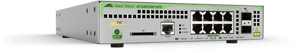 Allied Telesis GS970M/10PS Administreret L3 Gigabit Ethernet (10/100/1000) Strøm over Ethernet (PoE) Grå Allied Telesis GS970M/10PS Administreret L3 Gigabit Ethernet (10/100/1000) Strøm over Ethernet (PoE) Grå