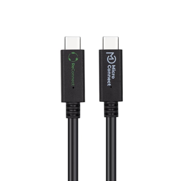 Microconnect ECO-USB3.2CC1 USB-kabel USB 3.2 Gen 2x2 1 m USB C Sort