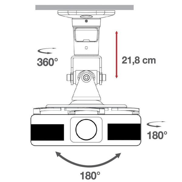Techly ICA-PM 100WH projektorfästen Tak Vit