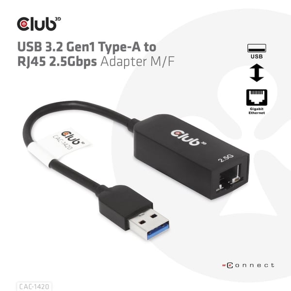 CLUB3D CAC-1420 netværkskort Ethernet 2500 Mbit/s