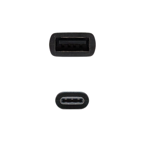 Nanocable USB 2.0, 0.15m USB-kabel 0,15 m USB C USB A 0,48 Gbit/sek. Sort