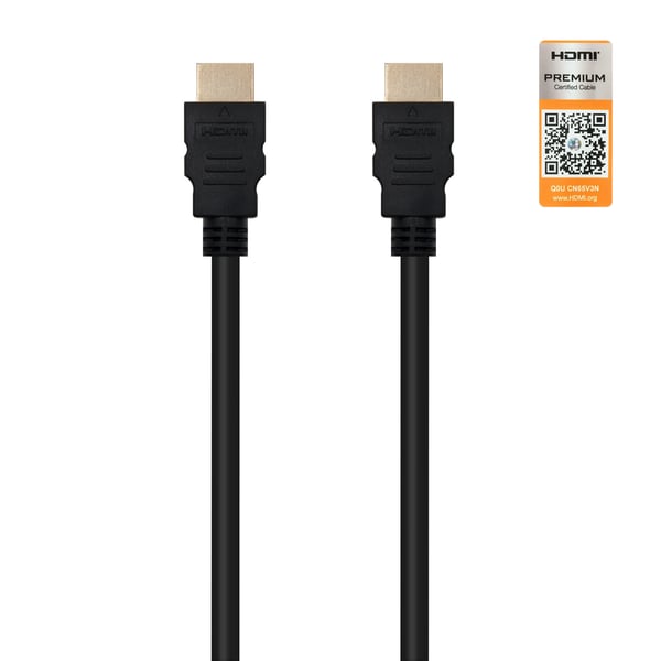 Nanocable HDMI V2.0, 2m HDMI-kaapeli HDMI-tyyppi A (vakio) Musta
