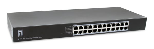 LevelOne GEU-2432 Hallitsematon Gigabit Ethernet (10/100/1000) 1U Harmaa