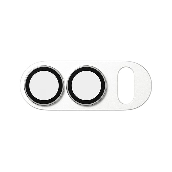 PanzerGlass ® Fender Kameralinsebeskytter Sølv iPhone Duo