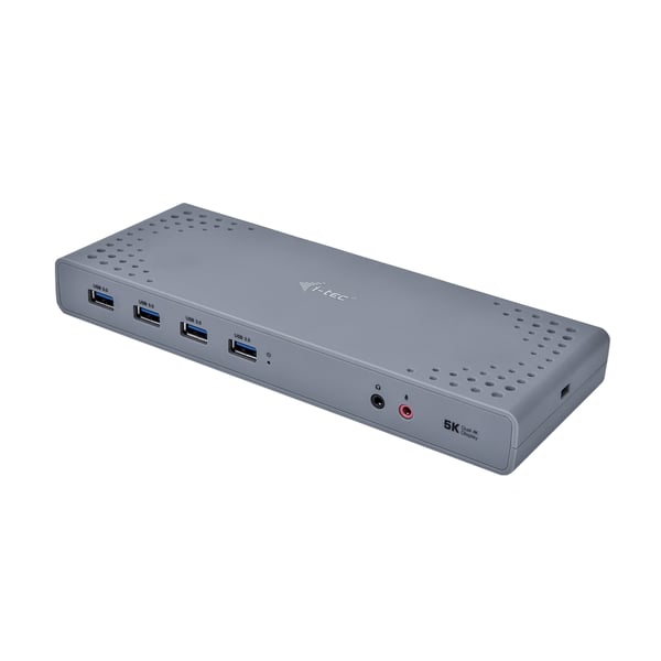 i-tec CADUAL4KDOCK kannettavien tietokoneiden telakka ja porttitoistin Langallinen USB 3.2 Gen 1 (3.1 Gen 1) Type-C Musta, Turkoosi