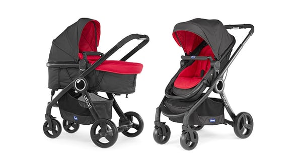 Chicco Urban Plus Rejsesystem klapvogn 1 sæde(r) Sort, Rød